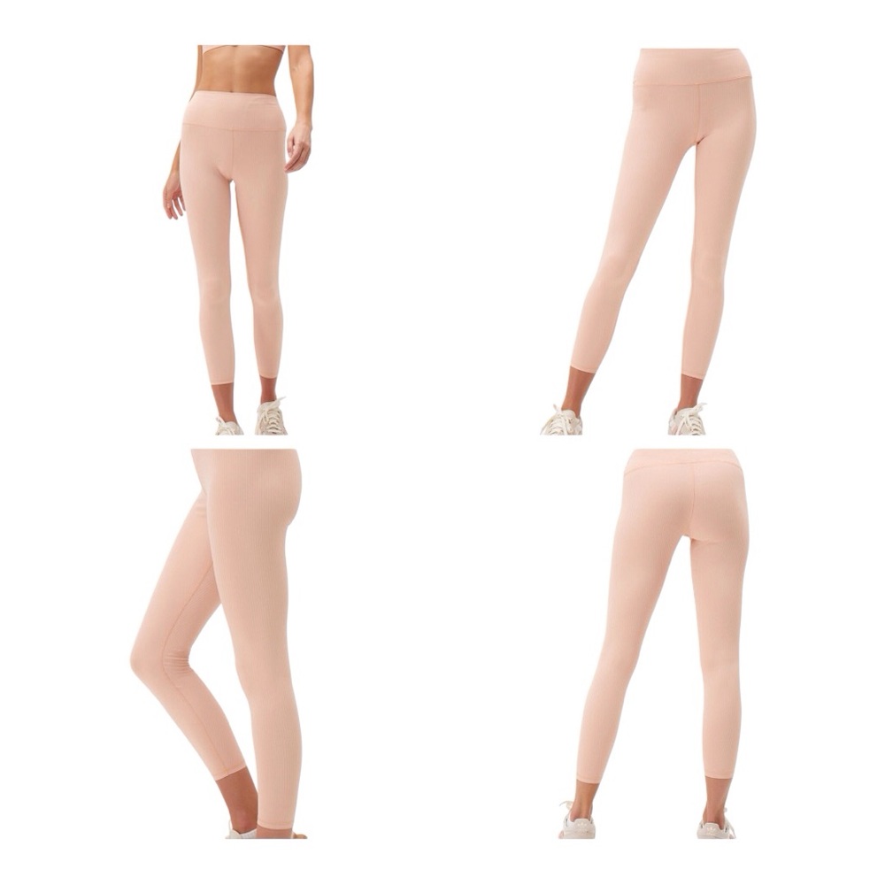 Spiritual Gangster Renew High Waist 7/8 Rib Legging in Dusk Pink